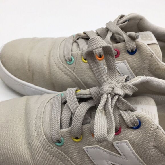 New Balance x Isaac Mizrahi Live Lightweight Tan Canvas Sneakers Women’s 6 1/2 M - Picture 8 of 16